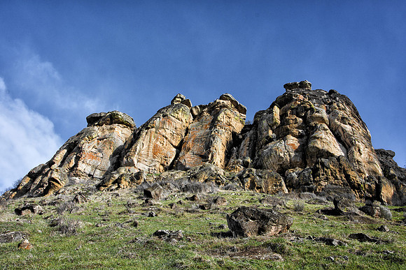 Pompadour Bluff on Sunny Day