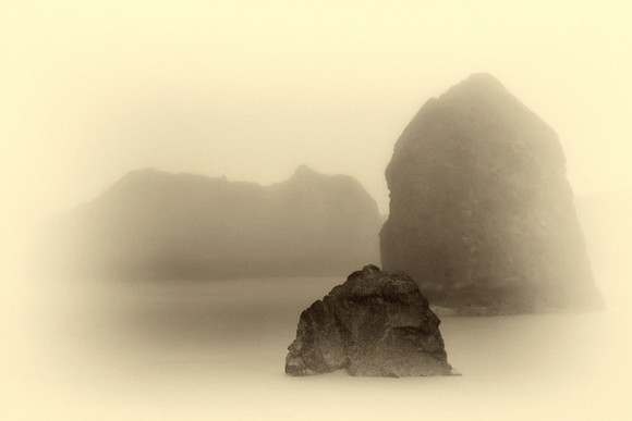 Foggy Sea Stacks