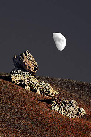 Moon Over Painted Dune
